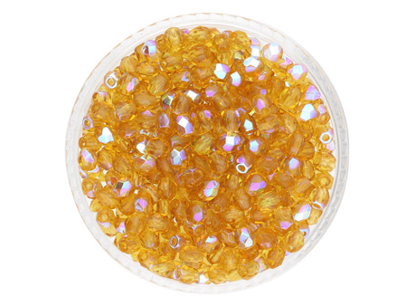 Firepolish™ / 3mm / AB / Dark Gold Topaz / 40szt