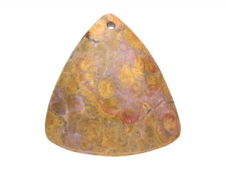 Jaspis / zawieszka / trójkąt / 45x42x7.5mm / pomarańczowo-brązowy / 1szt