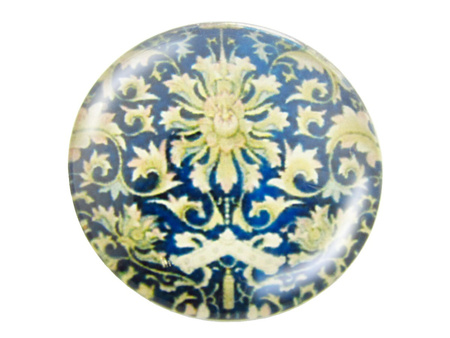 Kaboszon szklany z grafiką K14 PT1360 / niebieski / 14mm / 4szt