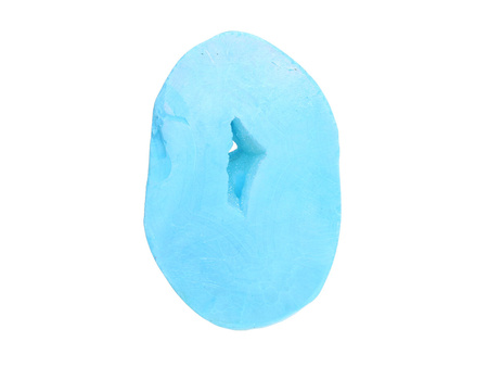 Agat druzy / plaster nieregularny / 54x36x9mm / niebieski / 1szt