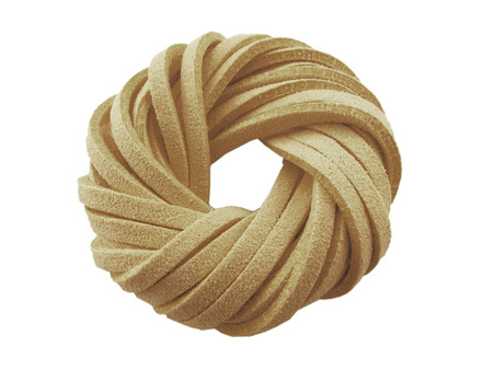 Rzemień ekologiczny, zamszowy 3x1.5mm / beżowy / 95cm