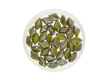 GEMDUO™ / 8x5mm / Opaque Rembrandt / Olivine / 5g / ~35szt