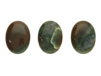 Agat indyjski / kaboszon / owalny / 40x30x8mm / 1szt