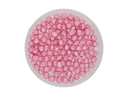 Firepolish™ / 3mm / Alabaster / Pastel Pink / 40szt