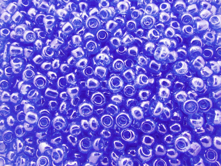 Koraliki szklane drobne, Transparent Lustered / Light Sapphire / 2,3mm / otwór round / 20g