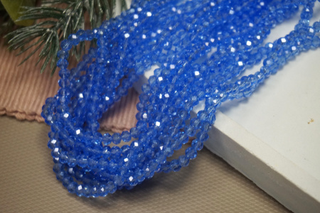 CrystaLove™ / kryształki szklane / rondelle / 3x4mm / Cornflower Blue / 110szt