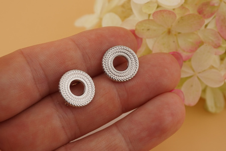 Sztyfty kółko / stal chirurgiczna / 13mm / srebrny / 2szt