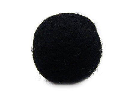 Koraliki filcowe, czarne / 40mm / 1szt