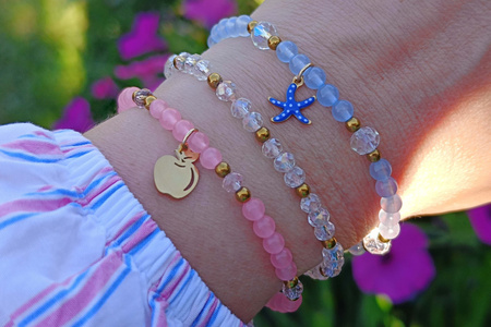 Jabłko / zawieszka / stal chirurgiczna / 9x12mm / złoty / 1szt