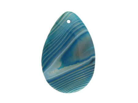 Agat / zawieszka / kropla / 44x29x6mm / niebieski / 1szt