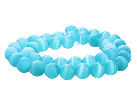 Kocie oko / kula / 8mm / morski / 50szt