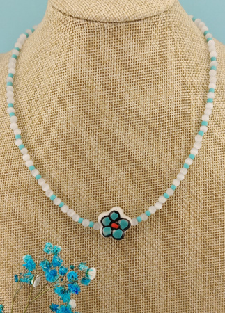 Kwiatek ceramiczny malowany ręcznie / 15mm / żółty / ceramika / 1szt