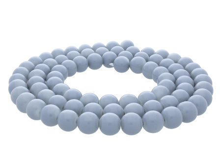 Koraliki powlekane / kula / 6mm / szary / 130szt