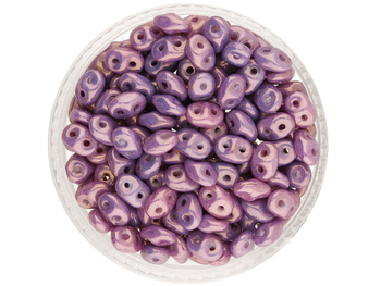 SuperDuo™ / 2.5x5mm / Luster / Metallic Amethyst Chalk / 10g / ~140szt