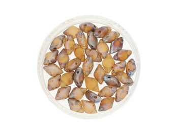 GEMDUO™ / 8x5mm / Matte Rembrandt / Med Topaz / 5g / ~35szt