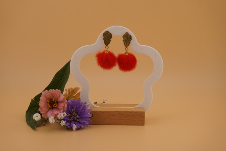 Pomponik / zawieszka / 18mm / denim /1szt