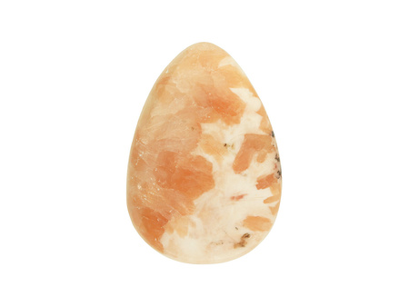 Skolecyt / kaboszon / 31x21x5mm / biały, różowy / 1szt