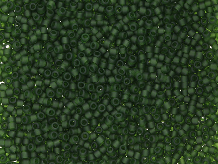 TOHO™ / Round 15/0 / Transparent-Frosted / Olivine / 10g / ~1400szt