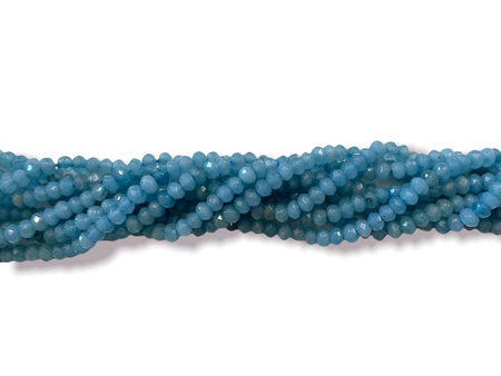 Agat / rondelle / 4x3mm / niebieski / sznur / ok. 110 sztuk