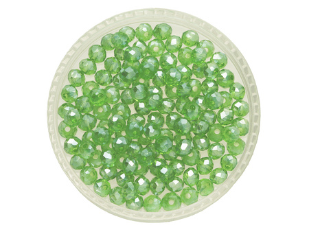 CrystaLove™ / kryształki szklane / rondelle / 2x3mm / zielony AB / 125szt