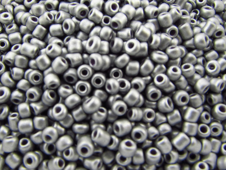 Koraliki szklane drobne, Metalic Grey / 2,6mm / otwór round / 20g