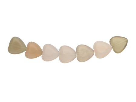 Agat szary / serce / 10x10mm / otwór 1.2mm / 1szt