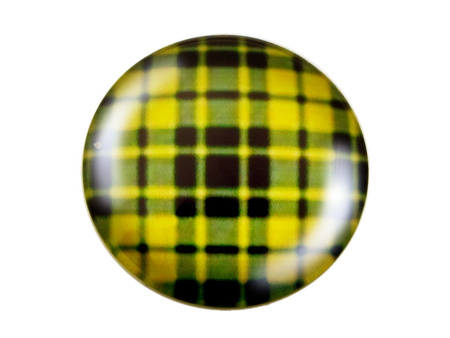 Kaboszony szklane z grafiką, K20 PT1134 / żółto-czarny / 20mm / 2szt