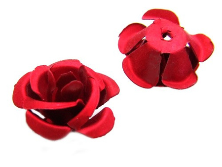 Róża ozdobna / miedziana / matowa / 7x4mm / 7szt