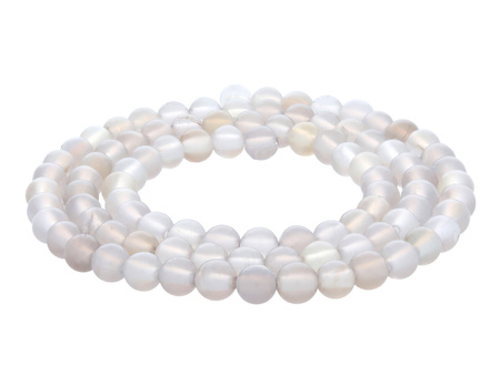 Agat szary / kula / 4mm / 90szt