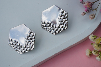 Sztyfty ozdobne / stal chirurgiczna / 23mm / srebrny / 2szt