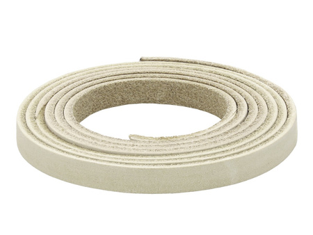 Rzemień naturalny / płaski / 6x2mm / ecru / 1m