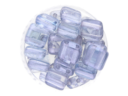 CZECHMATES™ / Tile Bead / 6mm / Luster Transparent / Blue / 30szt