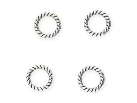 Przekładka kółeczko skręcane 1x6mm / kolor srebrny / otwór 3mm / 20szt