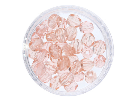 Firepolish™ / 4mm / Transparent / Rosaline / 40szt