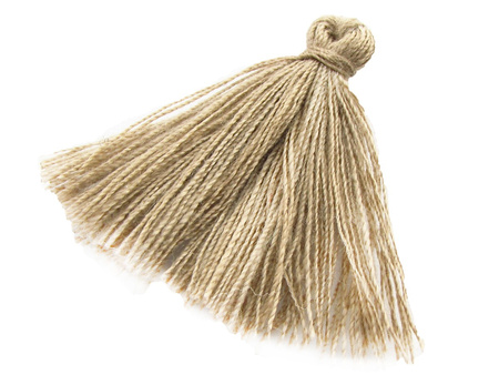 Chwost z nici nylonowych, matowy 30mm / kolor piaskowy / grubość główki 4mm / 1szt