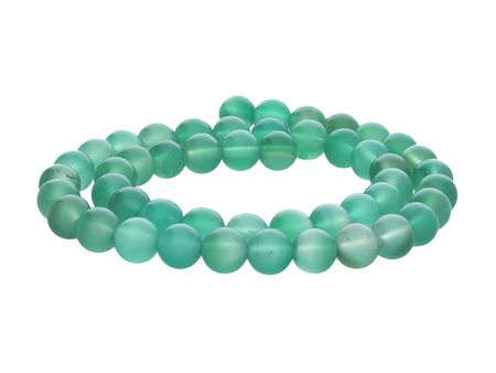 Agat zielony / matowy / kula / 6mm / 62szt