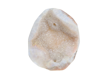 Agat druzy / plaster nieregularny / 42x39x11mm / kremowy / 1szt