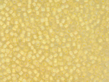 TOHO™ / Round / 11/0 / Inside Color Luster Crystal Opaque / Yellow Lined / 10g / ~1100szt