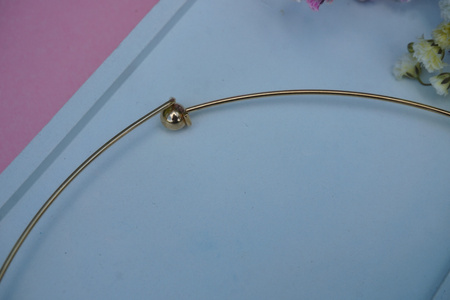 Baza naszyjnika / stal chirurgiczna / złoty / 15cm / 1szt