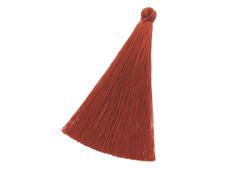 Chwost z nici wiskozowych / z połyskiem / 65mm / grubość główki 7mm / rudy / 1szt