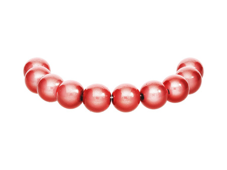 Koraliki miracle / kula / 6mm / czerwony / 24szt