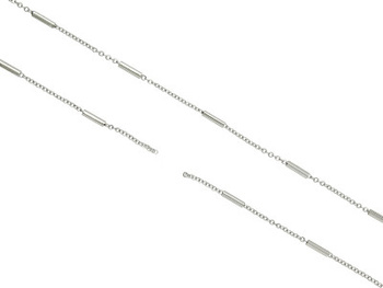 Łańcuszek z elementem ozdobnym / stal nierdzewna / 1.6x2mm / srebrny / 1m