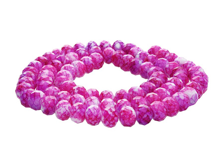 Candy™ / rondelle / 8x10mm / amarantowo-fioletowy / 84szt