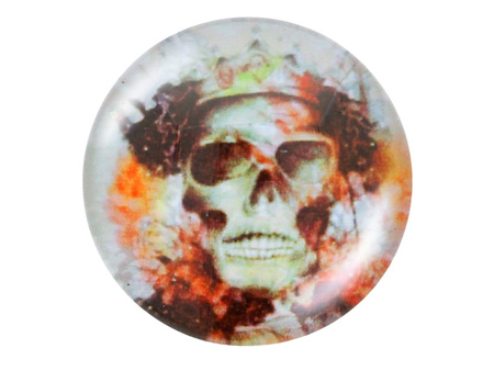 Kaboszon szklany z grafiką K20 PT1204 / brązowy / 20mm / 2szt