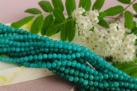 Jadeit / kamień naturalny / kula / 4mm / zielony / około 90szt