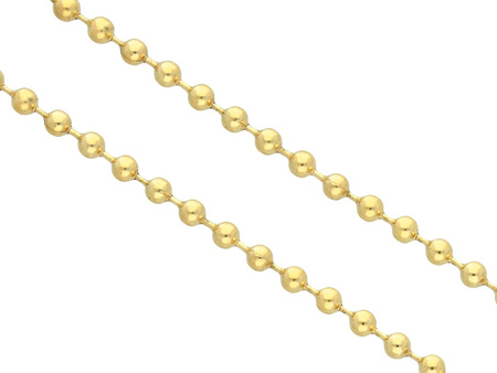 Łańcuszek kulkowy / 2.0mm / złoty / 1m