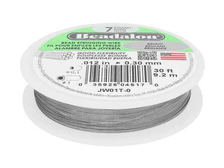 Beadalon™ / linka jubilerska / 0.30mm / Silver / 9.2m