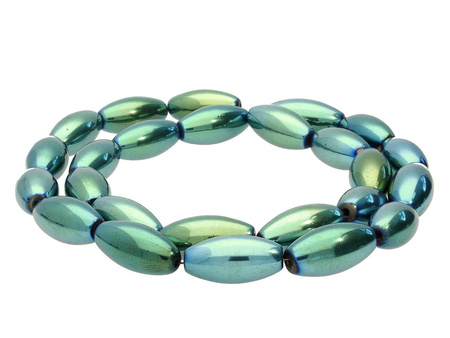 Hematyt, kamień naturalny / oliwka / 16x8x8mm / Emerald / otwór 1mm / 25szt