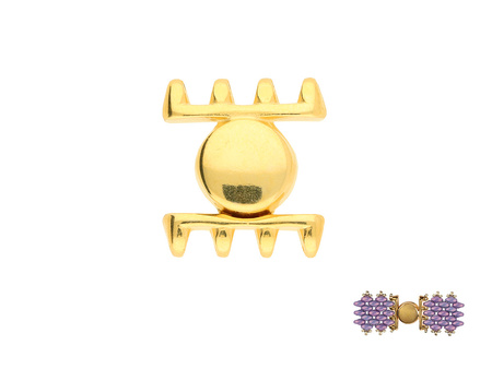 Cymbal™ / zapięcie magnetyczne do SuperDuo / metal / 15x17mm / złoty / 1szt