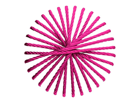 Sznurek skręcany / nylonowy / 2mm / amarantowy / 4m